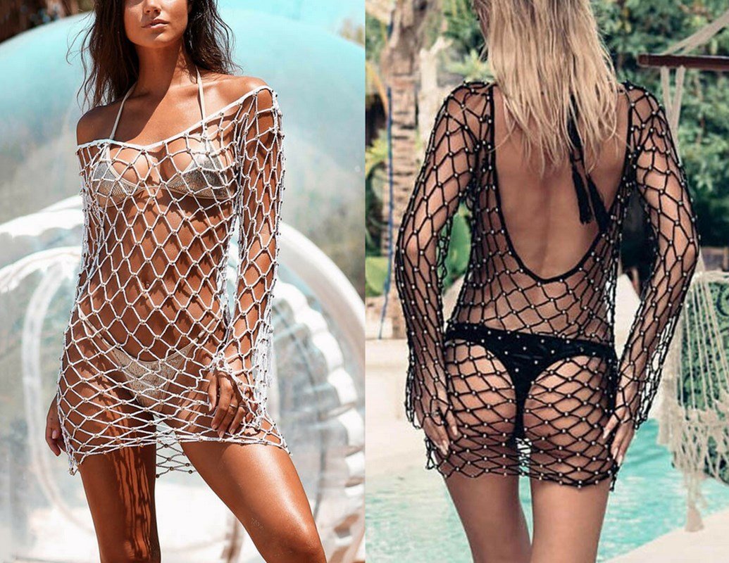 Sexy Swimsuit Cover - European Style Sling Beachwear for Women - Aqova