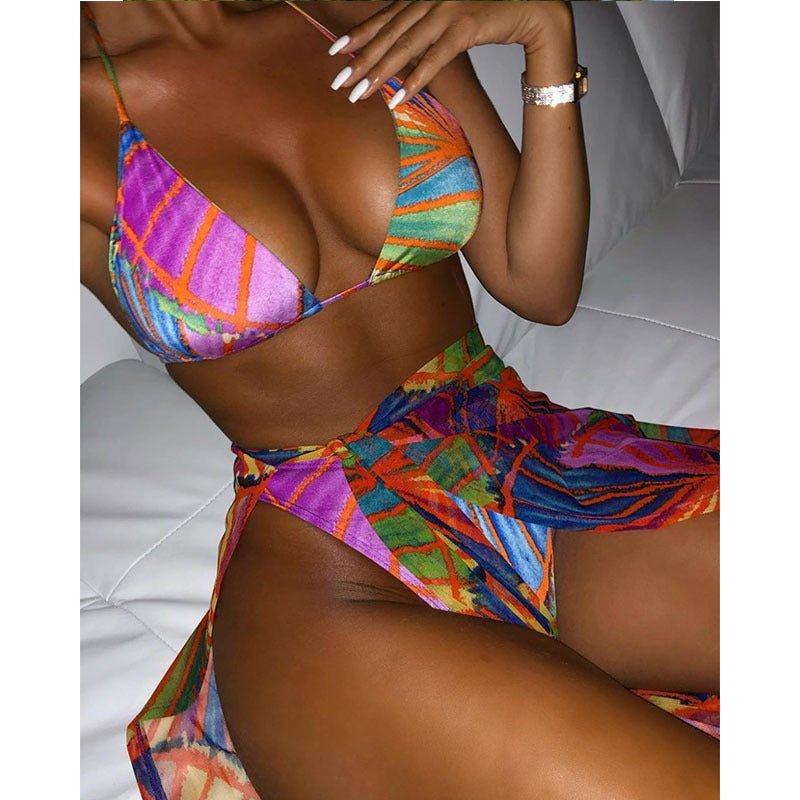 Sexy Three - Piece Bikini - European Style Swimwear for Women - Aqova