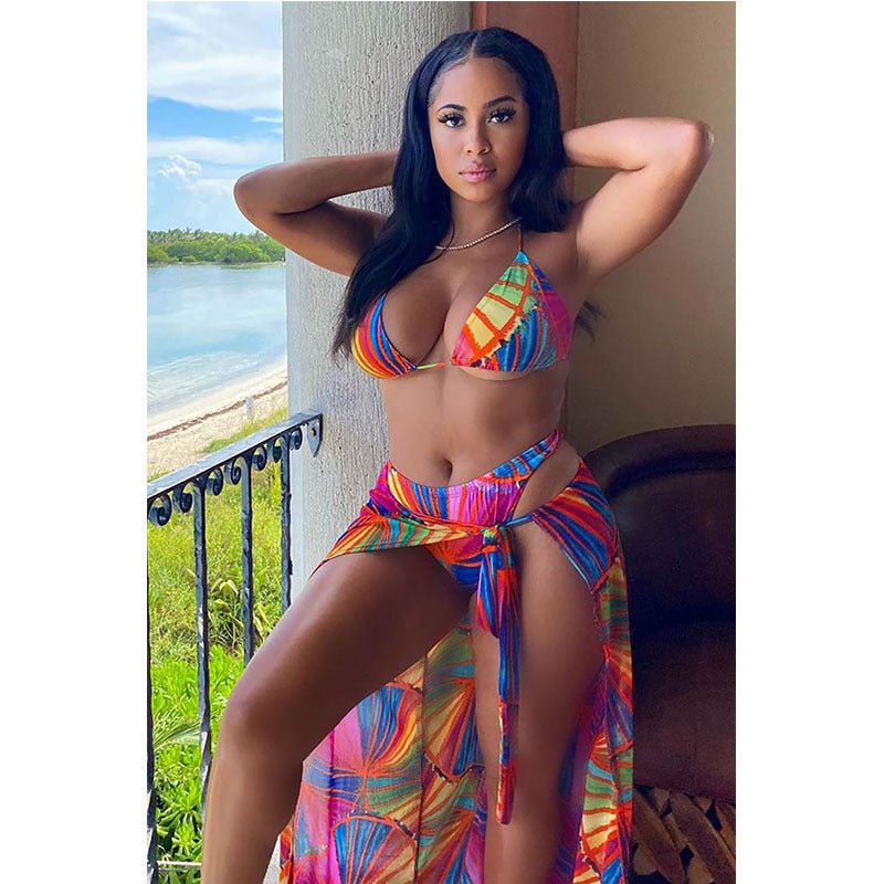 Sexy Three - Piece Bikini - European Style Swimwear for Women - Aqova