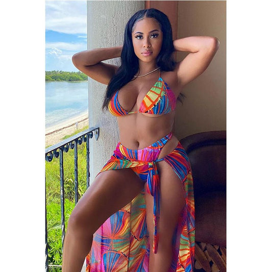 Sexy Three - Piece Bikini - European Style Swimwear for Women - Aqova