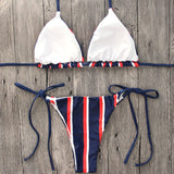 Sexy triangle striped bikini - Aqova