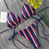 Sexy triangle striped bikini - Aqova