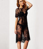 Sexy Women Lace Crochet Bikini Cover Up - Summer Beach Dress - Aqova