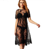 Sexy Women Lace Crochet Bikini Cover Up - Summer Beach Dress - Aqova