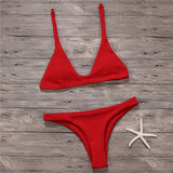 Sexy Women’s Solid Bikini Set - Perfect for Beach and Pool Fun - Aqova