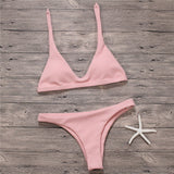 Sexy Women’s Solid Bikini Set - Perfect for Beach and Pool Fun - Aqova
