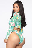 Singularity New Bikini European and American Large Size Swimsuit Long Sleeve High Waist Fat Lady Amazon Swimsuit - Aqova