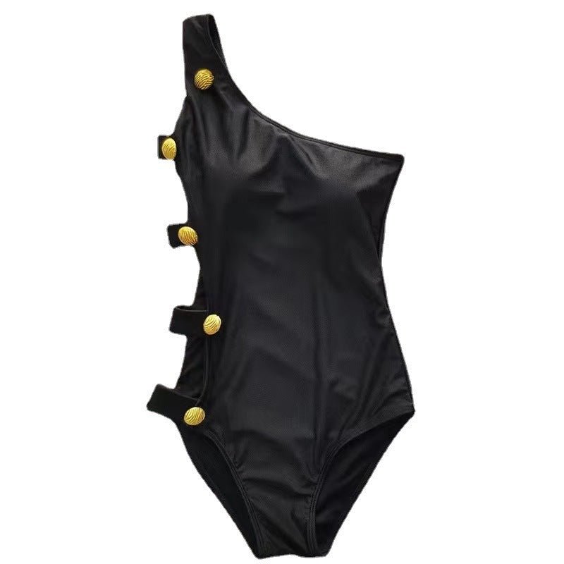 Slim Tube Top Black One - Piece Swimsuit - Wire - Free Women's Swimwear - Aqova