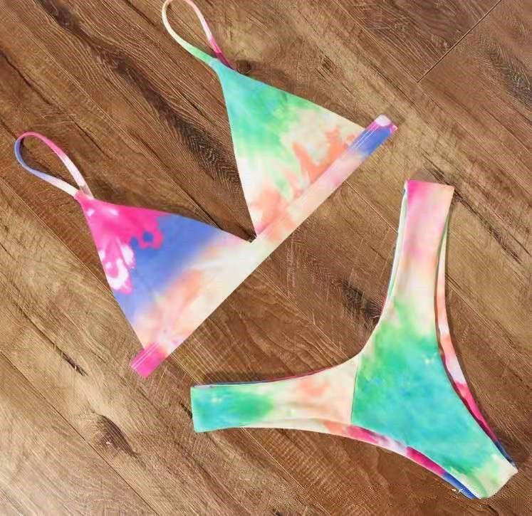 Solid Color Bikini Sexy Strappy Swimsuit - Aqova