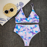 Solid Color Bikini Sexy Strappy Swimsuit - Aqova