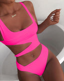 Solid Color One - Piece Swimsuit - Stylish & Flattering Bikini Choice - Aqova