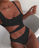 Solid Color One - Piece Swimsuit - Stylish & Flattering Bikini Choice - Aqova