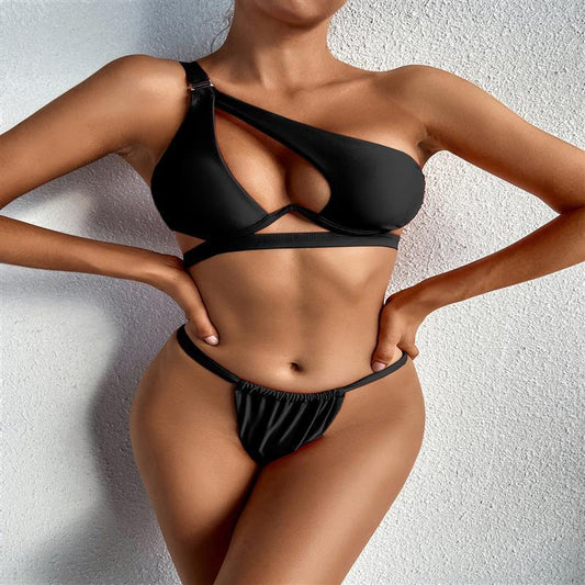 Solid Color Split Swimsuit for Women - Stylish & Sexy Swimwear Options - Aqova