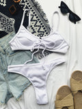 Solid color strappy bikini - Aqova
