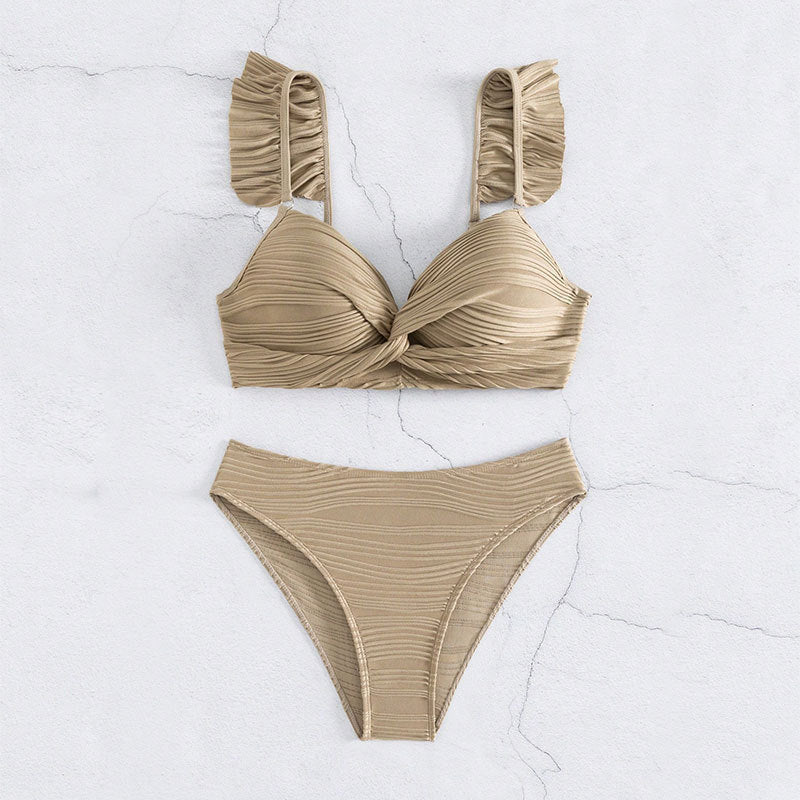 Solid Color Women's Beach Bikini Swimsuit - Aqova