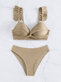 Solid Color Women's Beach Bikini Swimsuit - Aqova