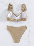 Solid Color Women's Beach Bikini Swimsuit - Aqova