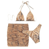 Split Bikini Three - piece Suit - Aqova