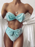 Split Bright Silk Bikini - Stylish Swimwear with Comfortable Nylon Fabric - Aqova