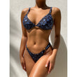 Split Printed Swimwear For Women With Sexy Chest Pads - Aqova