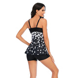 Split Skirt Style Boxer Female Swimsuit Conservative Tankini Swimsuit - Aqova