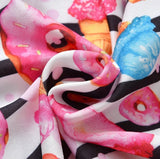 Striped Donut Girl's Swimsuit - Cute Pink Swimwear for Ages 2 - 5 - Aqova