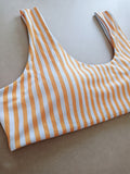 Striped printed bikini split swimsuit - Aqova