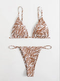 Stylish European & American Women's Bikini Set - Three - Piece Swimsuit - Aqova