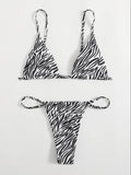Stylish European & American Women's Bikini Set - Three - Piece Swimsuit - Aqova