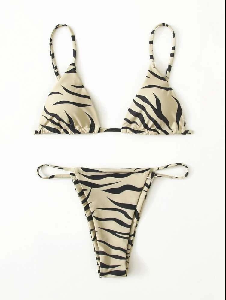 Stylish European & American Women's Bikini Set - Three - Piece Swimsuit - Aqova