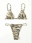 Stylish European & American Women's Bikini Set - Three - Piece Swimsuit - Aqova
