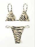 Stylish European & American Women's Bikini Set - Three - Piece Swimsuit - Aqova