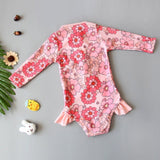 Stylish Girl's Long Sleeve Jumpsuit - Quick - Dry Sun Protection Swimwear - Aqova