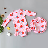 Stylish Girl's Long Sleeve Jumpsuit - Quick - Dry Sun Protection Swimwear - Aqova
