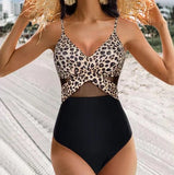 Stylish Halter-neck One-piece Swimsuit - Solid Color & Cross-strap Design - Aqova