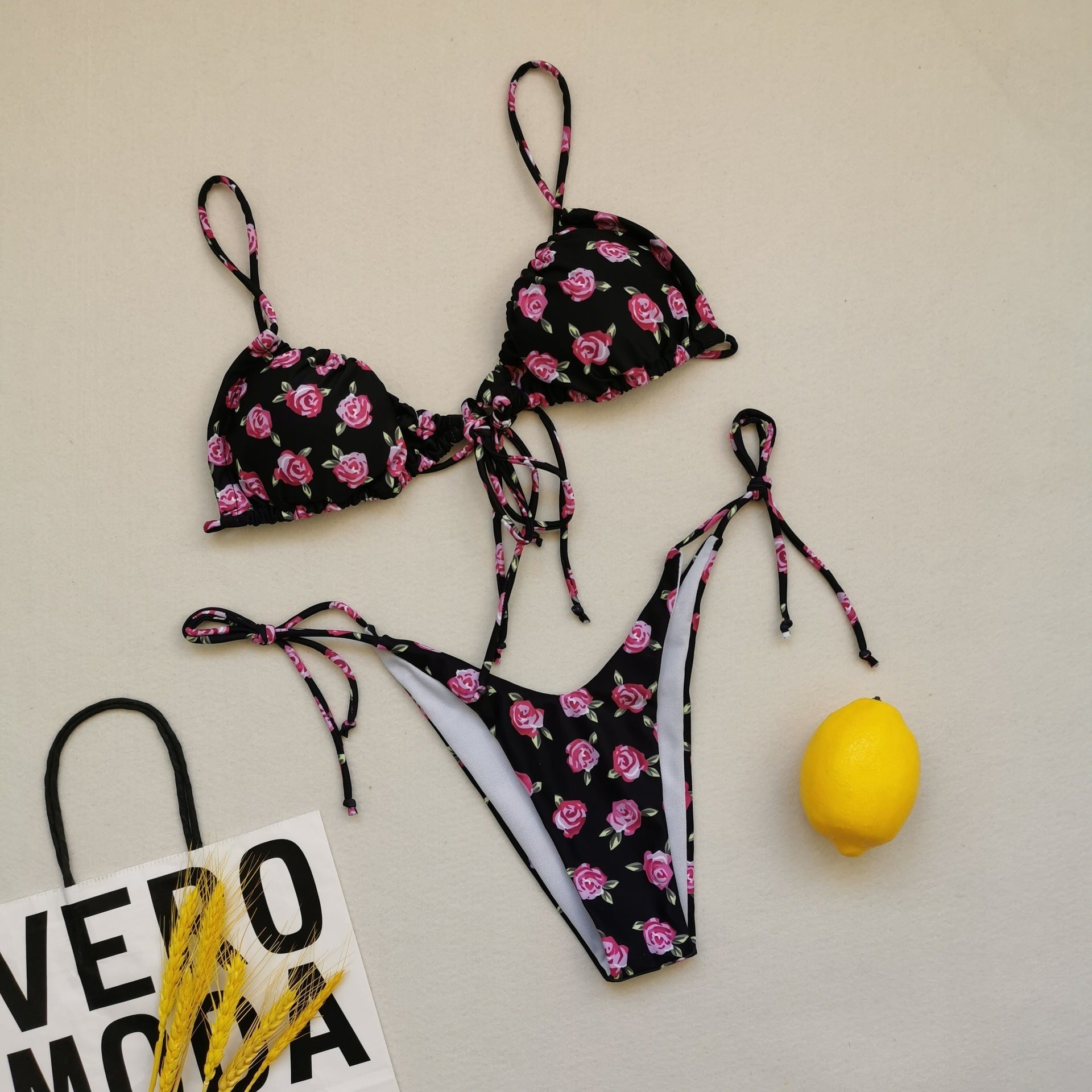 Stylish Leopard Print Bikini Swimsuit - Backless Summer Swimwear - Aqova