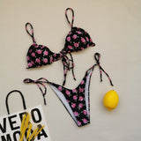 Stylish Leopard Print Bikini Swimsuit - Backless Summer Swimwear - Aqova