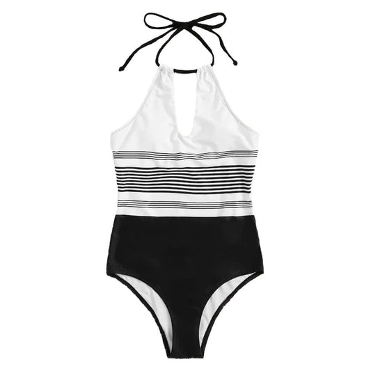 Stylish One - Piece Striped Swimsuit for Women - Perfect for Summer Fun - Aqova