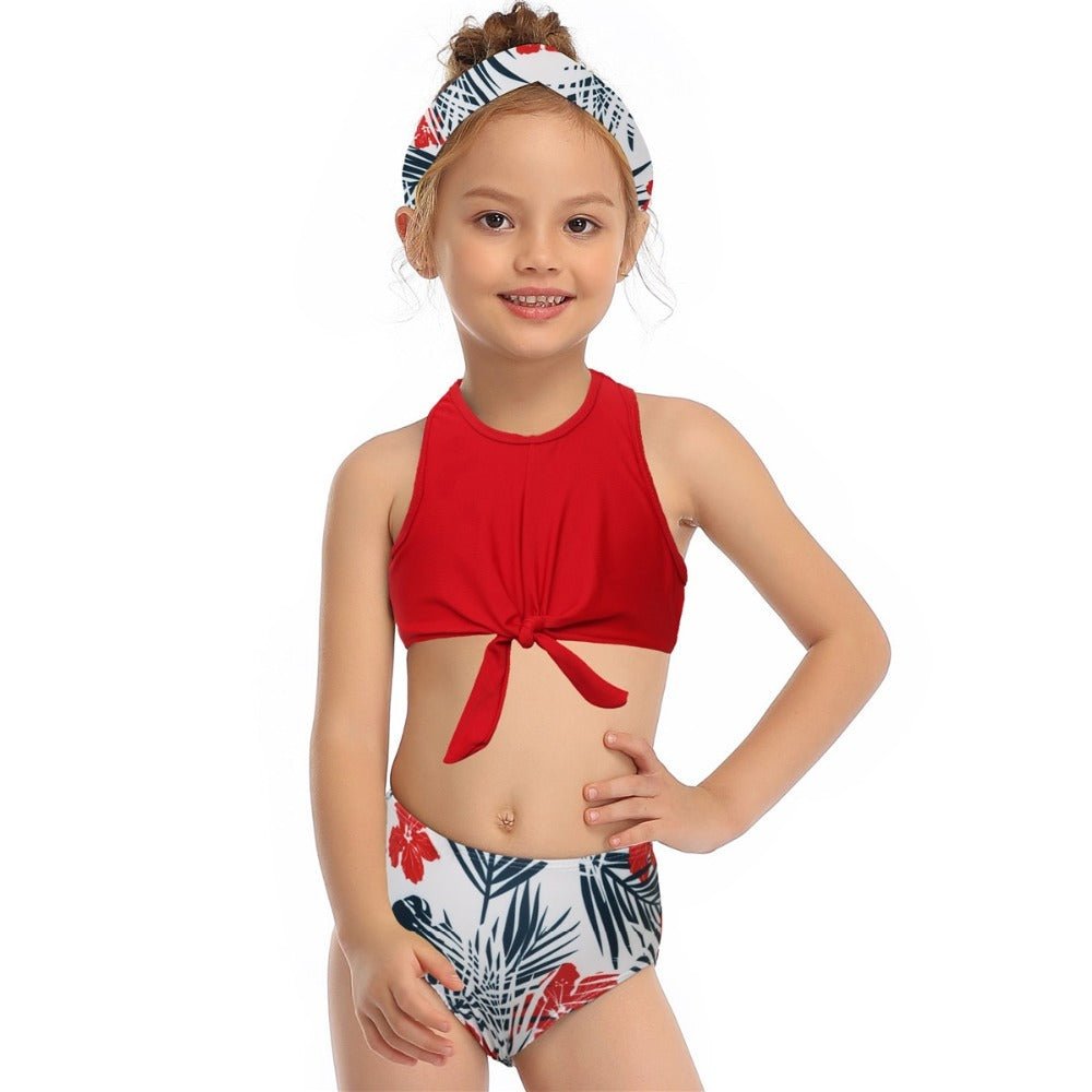Stylish Parent - Child Swimwear - Floral and Leopard Print Options Available - Aqova