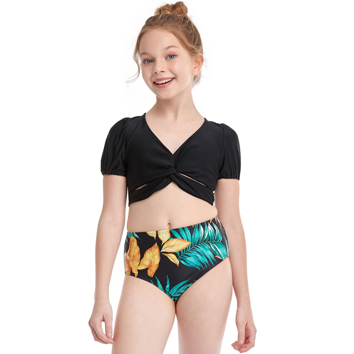 Stylish Parent - Child Swimwear - Floral and Leopard Print Options Available - Aqova