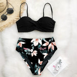 Stylish Printed Bikini Swimsuit for Women - Adjustable Size, Floral Styles - Aqova