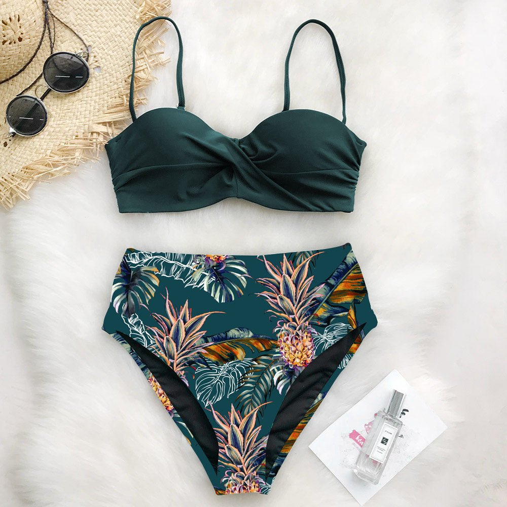Stylish Printed Bikini Swimsuit for Women - Adjustable Size, Floral Styles - Aqova