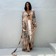 Stylish Printed Sun Protection Bikini Blouse - Perfect for Beach Days - Aqova