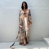 Stylish Printed Sun Protection Bikini Blouse - Perfect for Beach Days - Aqova