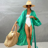 Stylish Printed Sun Protection Bikini Blouse - Perfect for Beach Days - Aqova