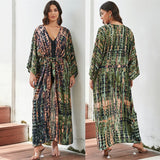 Stylish Printed Sun Protection Bikini Blouse - Perfect for Beach Days - Aqova