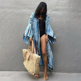 Stylish Printed Sun Protection Bikini Blouse - Perfect for Beach Days - Aqova