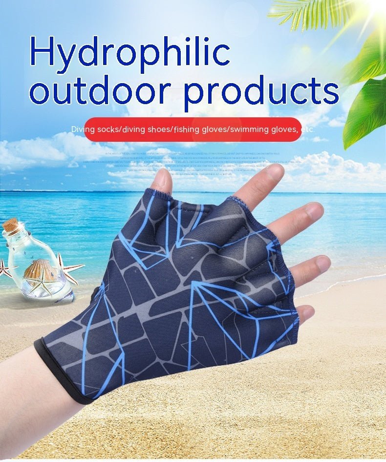 Stylish Submersible Swim Gloves - Webbed Duck Feet Design for Optimal Performance - Aqova