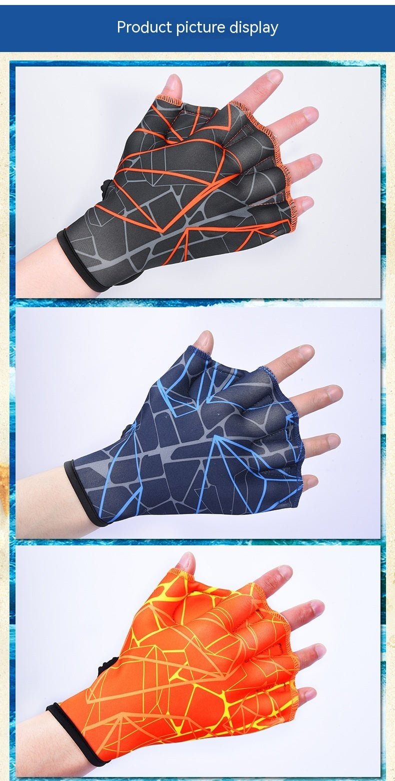 Stylish Submersible Swim Gloves - Webbed Duck Feet Design for Optimal Performance - Aqova