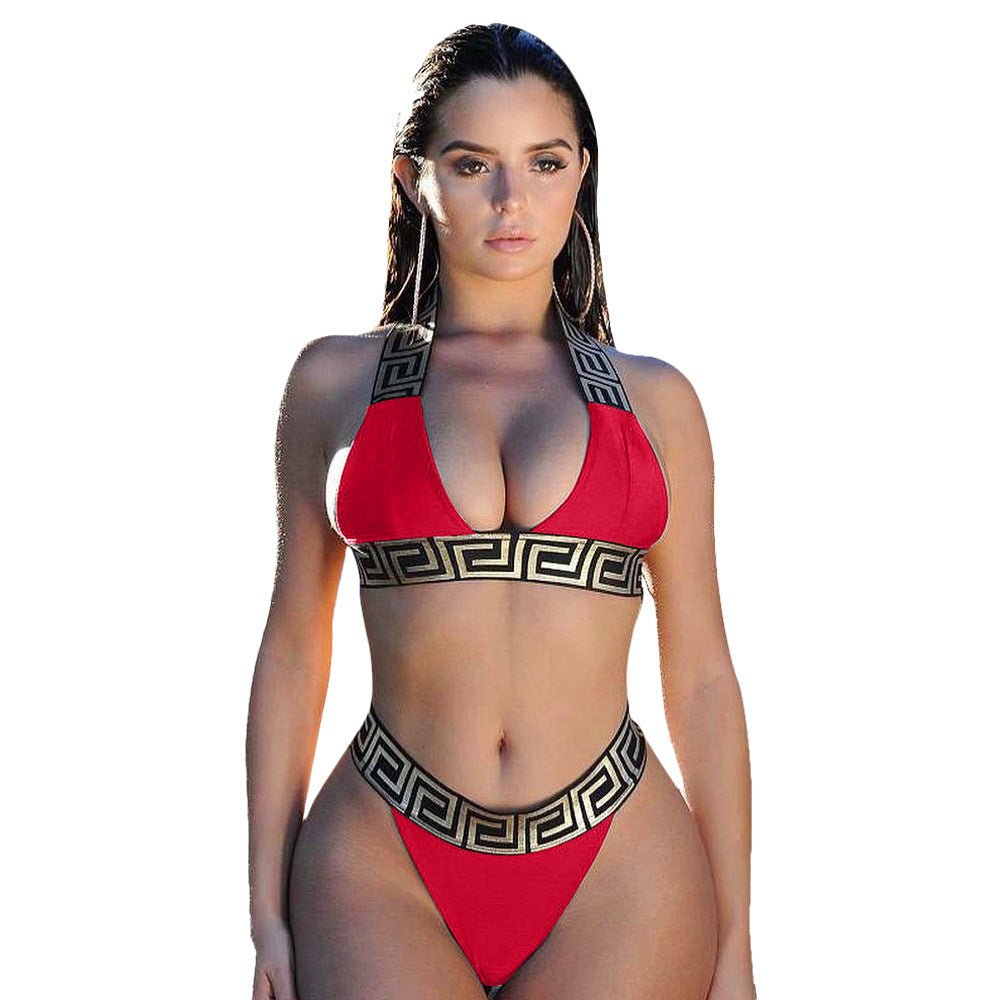 Stylish Two Piece Printed Bikini - Available in Multiple Colors & Sizes - Aqova